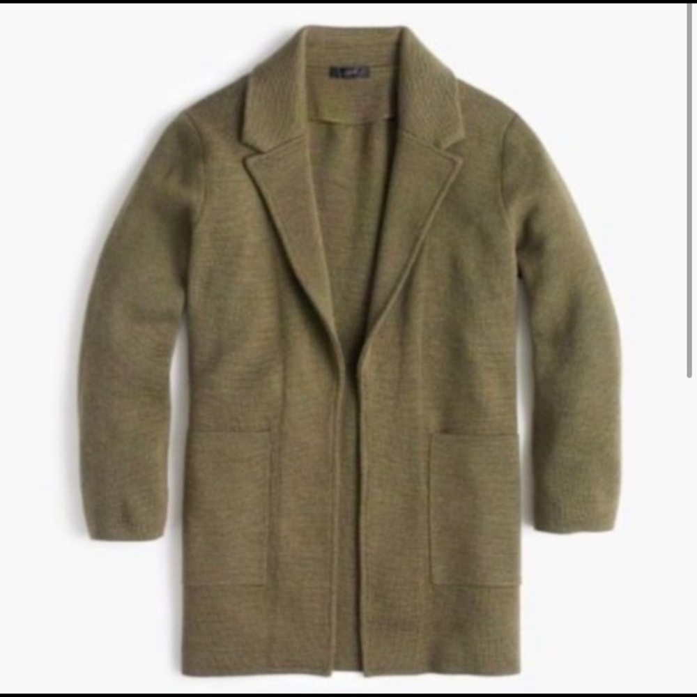 J Crew Sophie Sweater Blazer | sweater jacket | olive green size
XS
